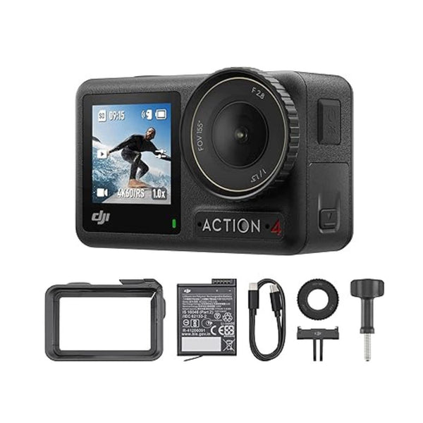 DJI Osmo Action 4 Essential Combo, 4K/120fps Waterproof Action Camera