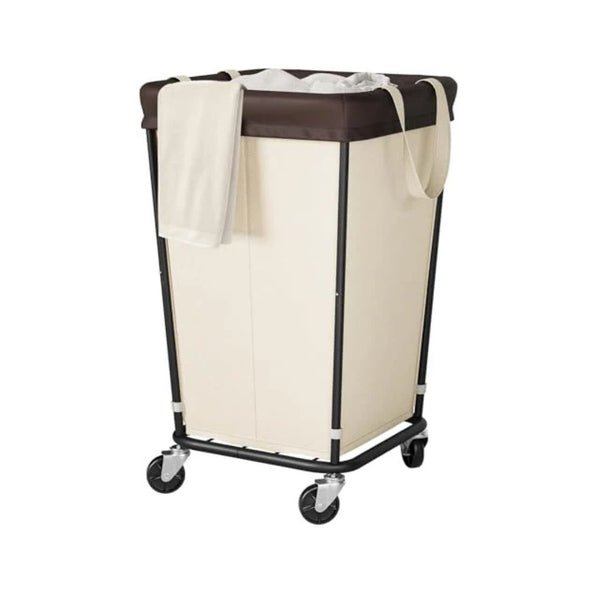 160L 2-Section Rolling Laundry Hamper with Wheels