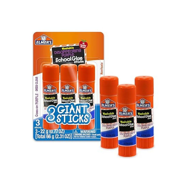 3-Count Elmer's Disappearing Washable Glue Sticks