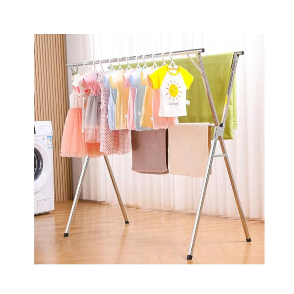 79 Inch Foldable Stainless Steel Laundry Drying Rack