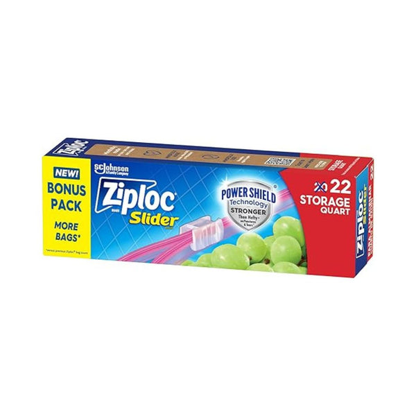 22-Count Ziploc Quart Food Storage Slider Bags
