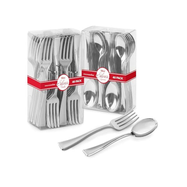 160 Pack Mini Plastic Tasting Spoons and Forks