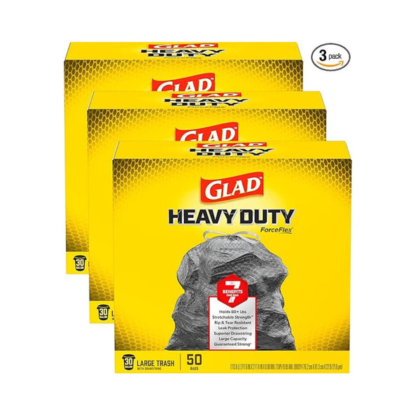 3-Pack 50-Ct 30-Gal Glad ForceFlex Large Trash Bags