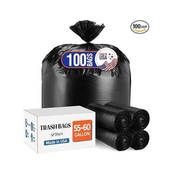 100-Pack 55-60 Gallon Trash Bags