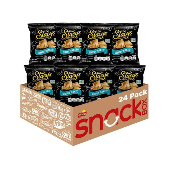 24-Pack Stacy’s Pita Chips, Simply Naked, 1.5 Ounce