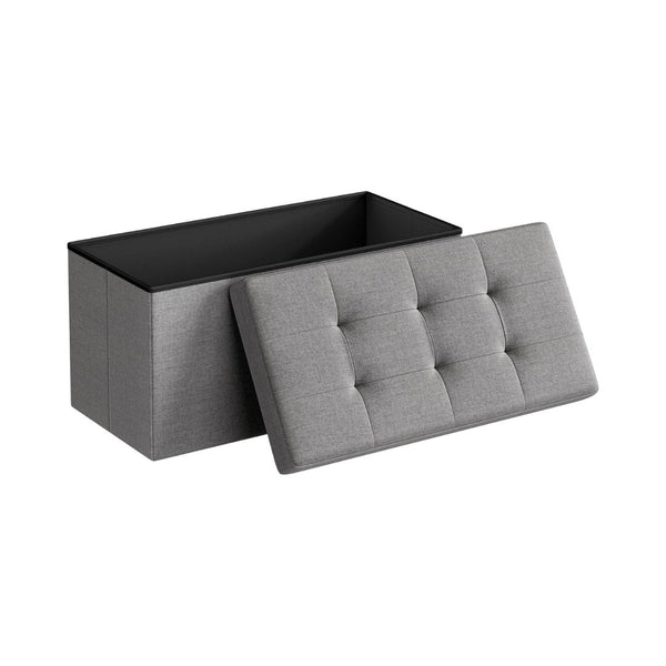 Songmics Wood 30-inch Folding Storage Ottoman Bench