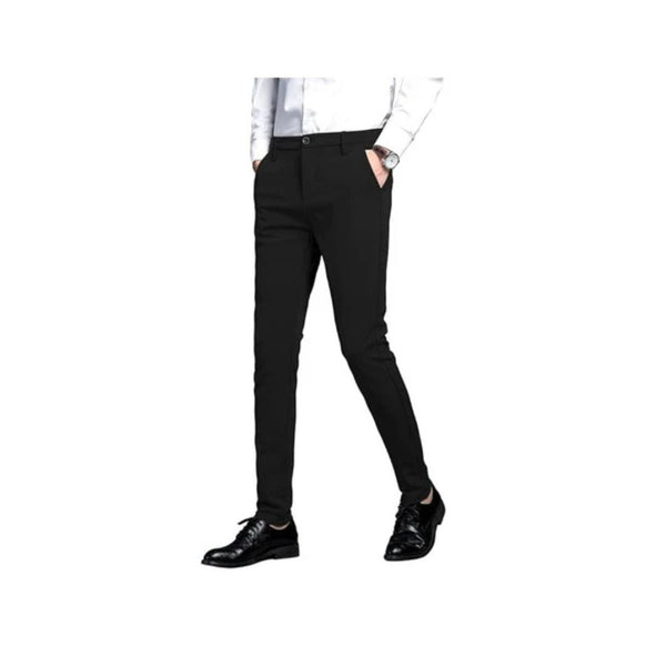 Plaid&Plain Men’s Stretch Slim Fit Dress Pants