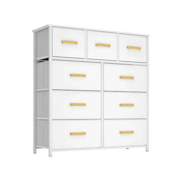 9 Drawer Fabric Dresser Storage Tower Organizer Unit