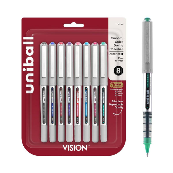 8-Pack uniball Vision Rollerball Pens