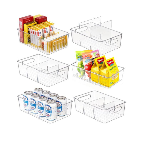 6 Pcs Clear Pantry Organizers and Storage