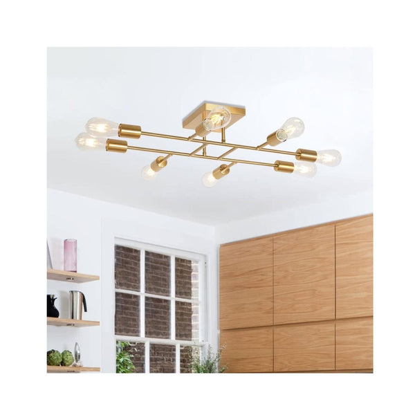 8 Light Semi Flush Mount Ceiling Light