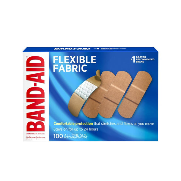 100 Band-Aid Flexible Fabric Sterile Bandages