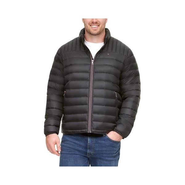 Tommy Hilfiger Mens Embroidered Logo Puffer Jacket