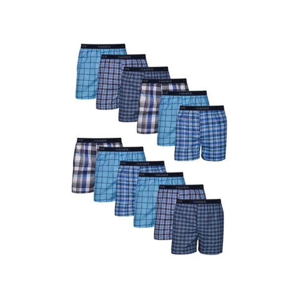 12 Pack Hanes Men’s Cotton Boxers Underwear