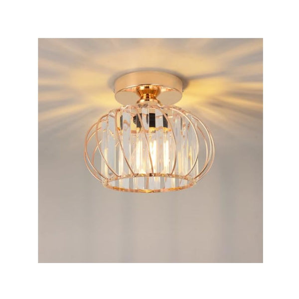 Crystal Semi Flush Mount Ceiling Light Fixture