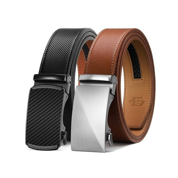2 Men's Leather Ratchet Belts