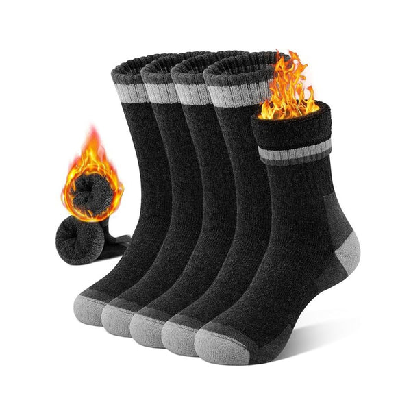 5-Pair Merino Wool Socks for Men