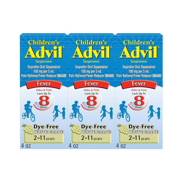 3-Pack Advil Children’s Dye-Free Ibuprofen Oral Suspension