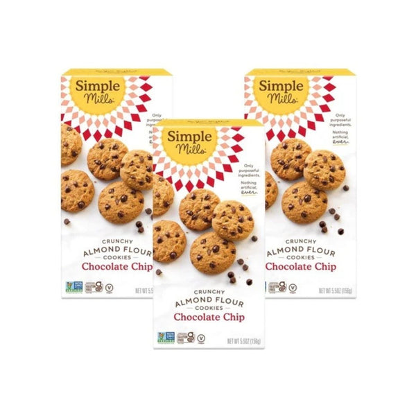 3-Pack Simple Mills Almond Flour Chocolate Chip Cookies (OU-D)
