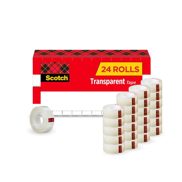 24 Rolls Scotch Transparent Tape Refills