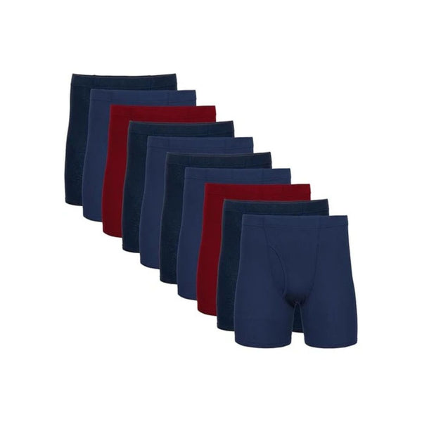 10-Pack Gildan Covered Waistband Boxer Briefs