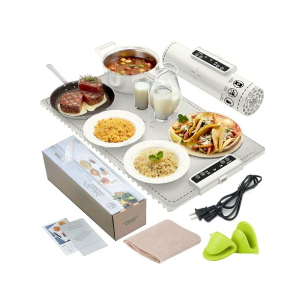 Electric Food Warming Mat with Fast Heating Tray