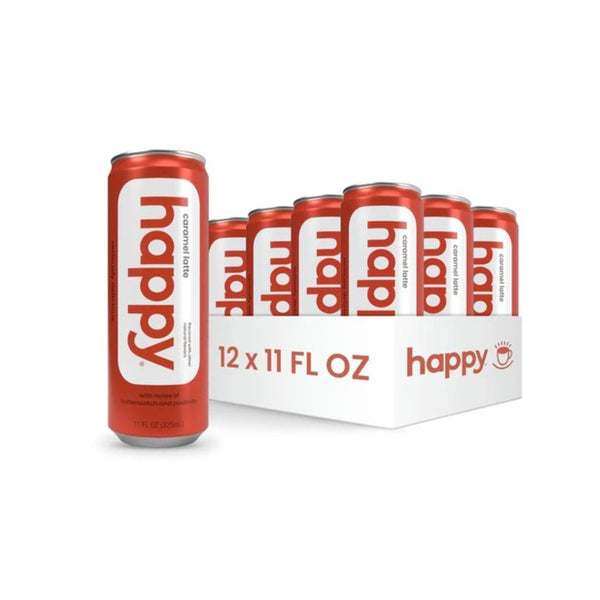 12 Cans Happy Coffee Caramel Latte