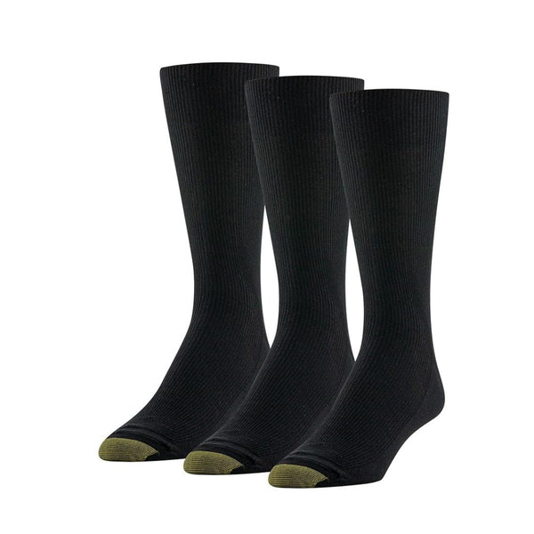 3-Pair GOLDTOE Men's Metropolitan Crew Dress Socks
