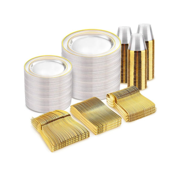 600-Piece Gold Dinnerware Set