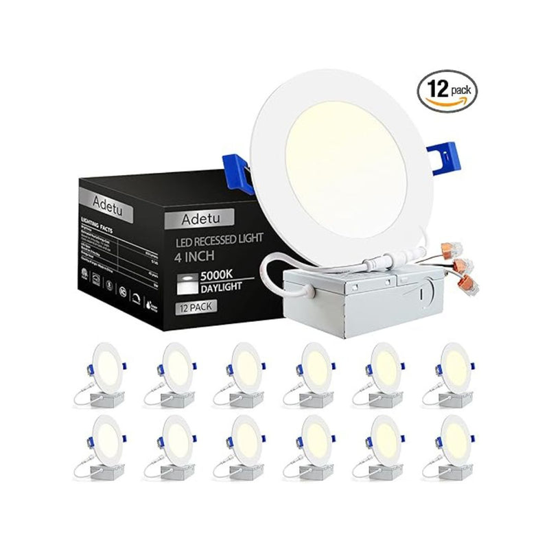 12-Pack 4 Inch Ultra-Thin LED Ceiling Lights