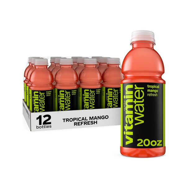 12-Pack vitaminwater Tropical Mango, 20 fl oz Bottles