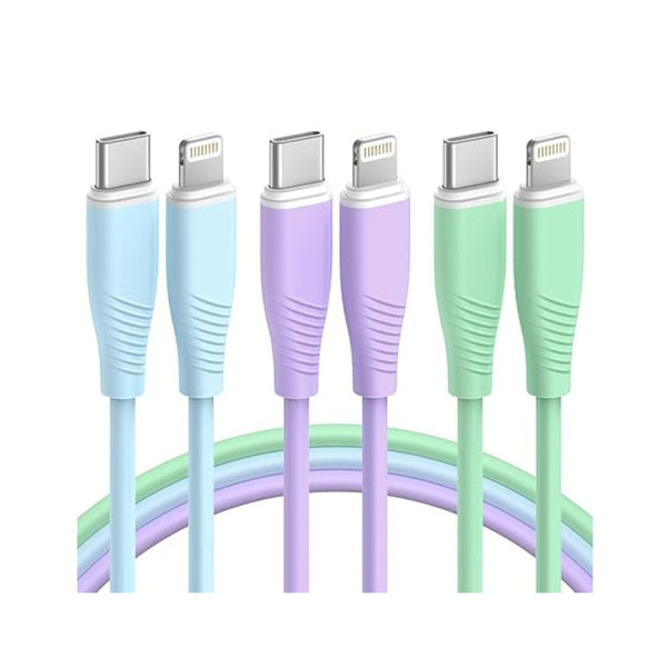 3 Pack 6 FT USB C to Lightning Cable