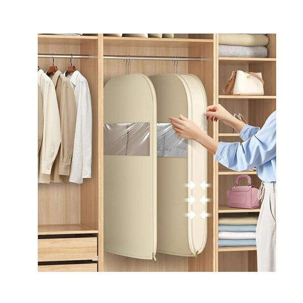 Hanging Garment Bag with Compression Zipper, Dustproof Storage
