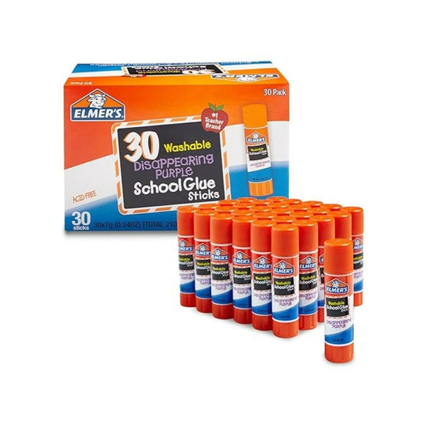 30-Count Elmer's Disappearing Purple School Glue Sticks
