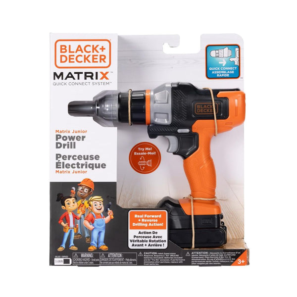 BLACK+DECKER Matrix Jr. Power Drill Kids Tools Play Toy