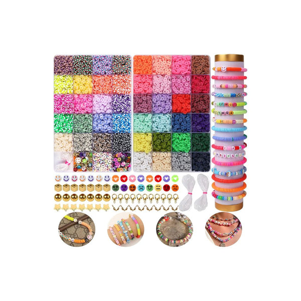 9,000 Pcs Clay Beads Bracelet Making Kit