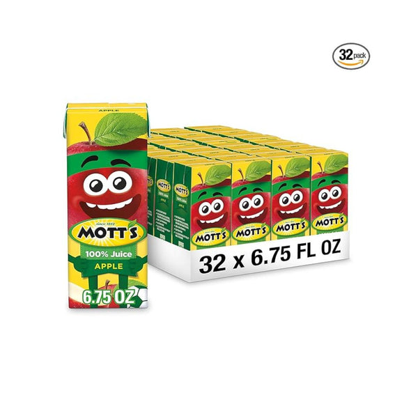 32 Count Mott's 100% Original Apple Juice, 6.75 Fl Oz Boxes