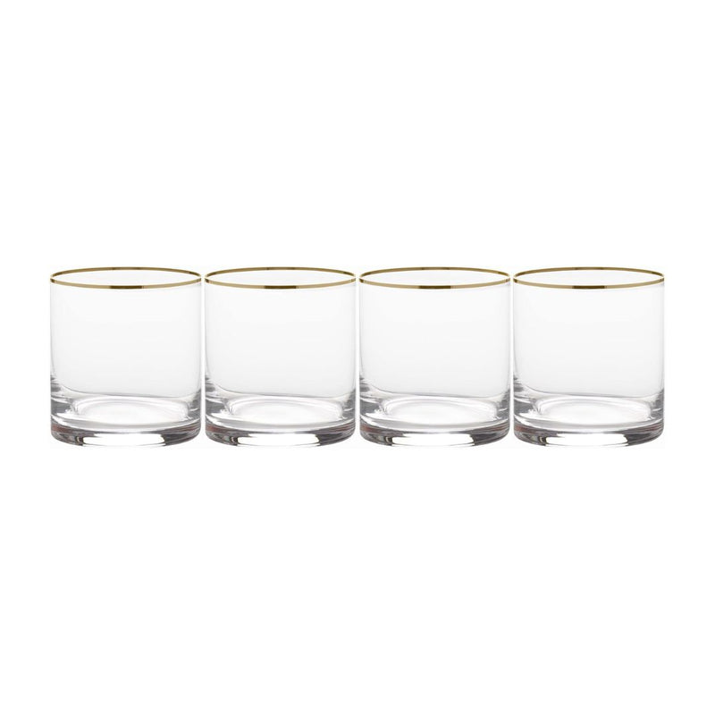 4-Pack Mikasa Julie Gold Double Old Fashioned Rocks Glass