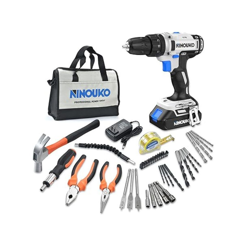 Cordless Power Drill Set with Tool Set