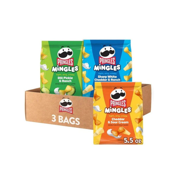 3 Bags of Pringles Mingles Puffed Snacks Variety Pack (OU-D)