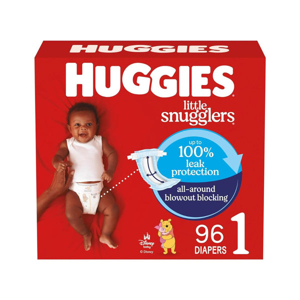 96-Count Huggies Little Snugglers Diapers, Size 1
