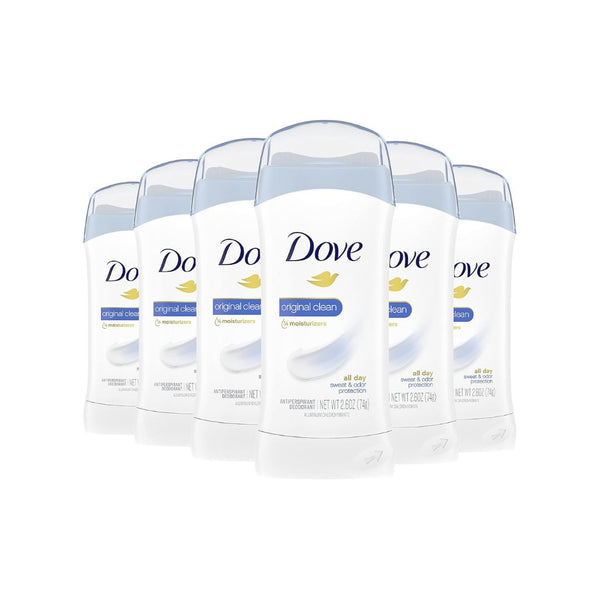 Pack of 6 Dove Invisible Solid Antiperspirant Deodorant Stick for Women