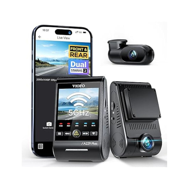 VIOFO A229 Plus Dash Cam Front and Rear
