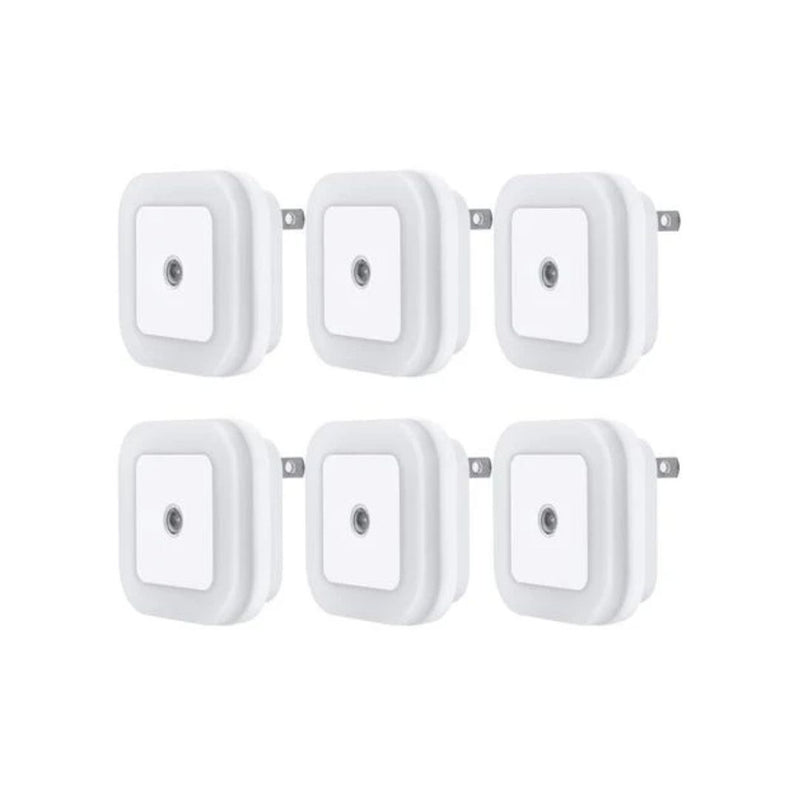 6-Pack Plug-in LED Night Light with Dusk to Dawn Sensor