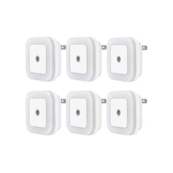 6-Pack Plug-in LED Night Light with Dusk to Dawn Sensor