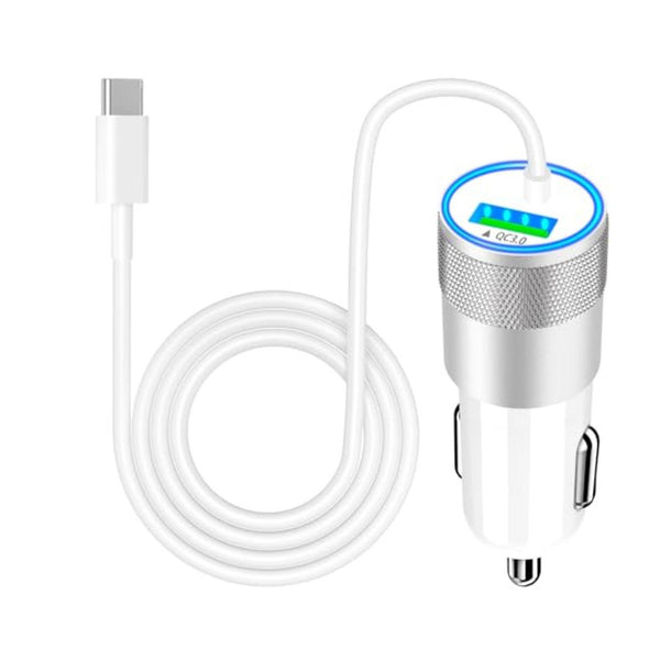 75W Car Charger Fast USB-C PD QC3.0