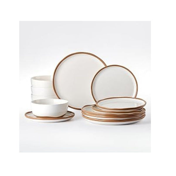 12-Pieces Lareina Plates and Bowls Set