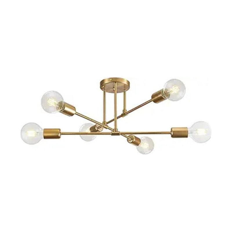 Gold Semi Flush Mount Ceiling Light