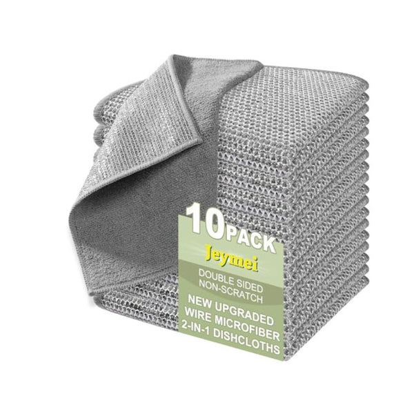 10 Pack Multipurpose Wire Mesh Dishwashing Cloths