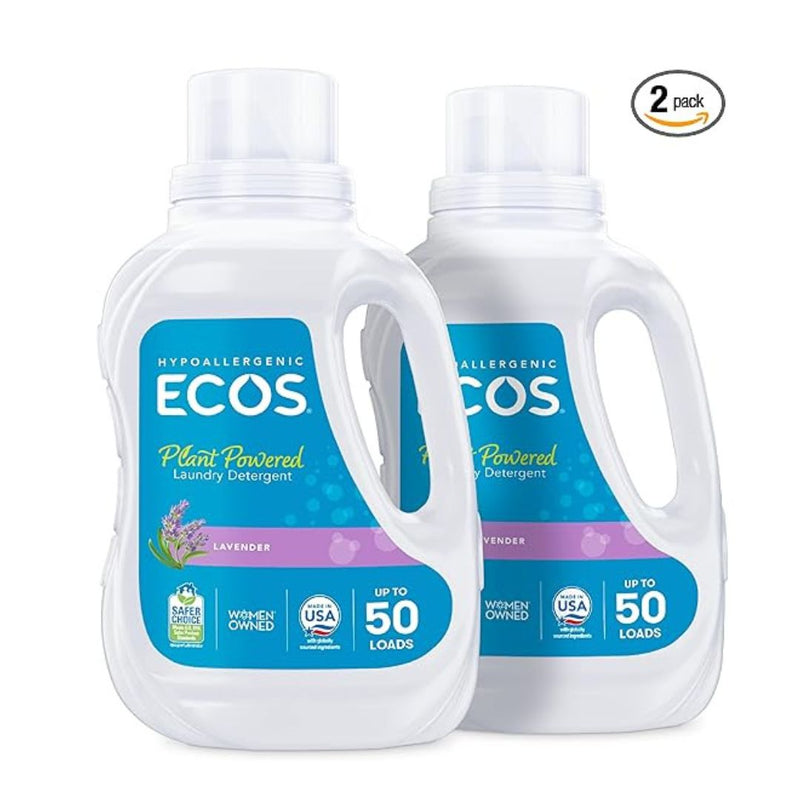 2-Pack ECOS Lavender Laundry Detergent 100 Loads